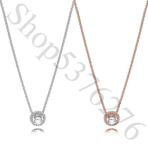 925 Silver Elegance Necklace Women Bead Charm DIY Jewelry