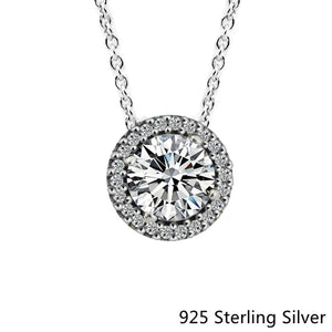 925 Silver Classic Elegance Charm Necklace Clear CZ DIY Pendant