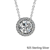925 Silver Classic Elegance Charm Necklace Clear CZ DIY Pendant