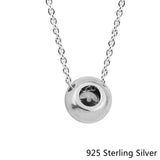 925 Silver Classic Elegance Charm Necklace Clear CZ DIY Pendant