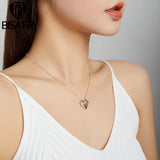 925 Silver CZ Baby Panda Pendant Necklace For Women Box Chain ECN453