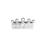 925 Silver Clear CZ Crown Clip Charm Beads Reflexions Bracelet