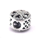 925 Silver CZ Petals of Love Charm Bead for Bracelets