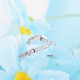 925 Silver CZ Sparkling Hoop Earrings Women Wedding Jewelry