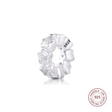 925 Silver Clear CZ Starshine Spacer Charms Beads for Jewelry Making