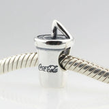 Sterling Silver Coke Cup Charm Bead for Bracelet