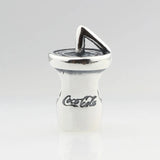 Sterling Silver Coke Cup Charm Bead for Bracelet