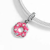 925 Silver Crystal Zircon Pendants Bead Charms for Bracelets