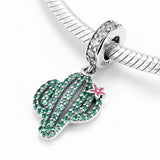 925 Silver Crystal Zircon Pendants Bead Charms for Bracelets