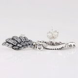 925 Sterling Silver Angel Wing Stud Earrings Gift Jewelry