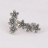 925 Silver Daisy Clusters Stud Earrings Gift DIY Jewelry