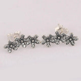 925 Silver Daisy Clusters Stud Earrings Gift DIY Jewelry