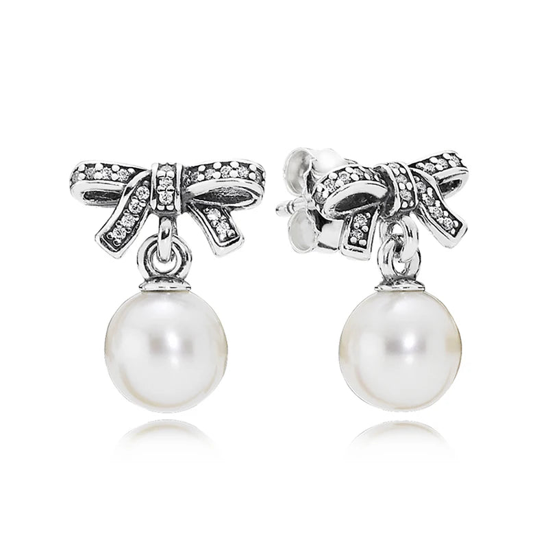925 Silver Delicate Sentiments Stud Earrings for Women - Gift DIY Jewelry