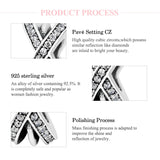 925 Silver Double Circle Zirconia Beads Bracelet