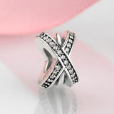 925 Silver Double Circle Zirconia Beads Bracelet