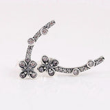 925 Silver Flowers Stud Earrings DIY Jewelry