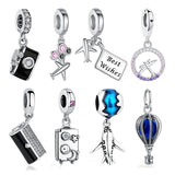 925 Sterling Silver Dream Travel Charm Bead for Bracelet Pendant DIY Jewelry