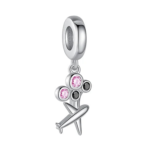 925 Sterling Silver Dream Travel Charm Bead for Bracelet Pendant DIY Jewelry