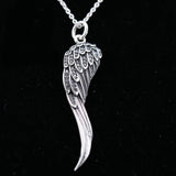 Silver Eagle Wings Pendant Necklace Women Bead Charm Gift