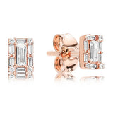 925 Silver Heart Luminous Ice Crown Earrings