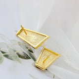 925 Silver Earring with Natural Freshwater Pearl 18K Plated Earstuds