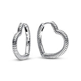 925 Silver Rose Charm Double Hoop Earrings Gift Jewelry