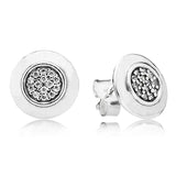 925 Silver Two Tone Golden Heart Stud Earrings Wedding Gift