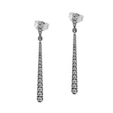 925 Silver Sparkling Stones Hanging Earrings Fine Jewelry