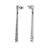 925 Silver Sparkling Stones Hanging Earrings Fine Jewelry