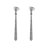 925 Silver Sparkling Stones Hanging Earrings Fine Jewelry