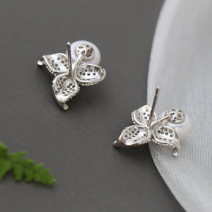 925 Silver Earstuds Lady Charm Freshwater Pearl Earrings
