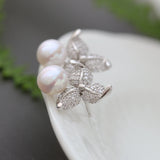 925 Silver Earstuds Lady Charm Freshwater Pearl Earrings