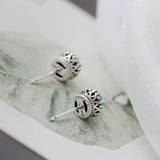925 Silver Earstuds Retro Style Turquoise Earrings