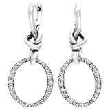 925 Silver Knot Heart Snowflake Earring Women Jewelry