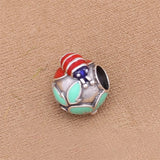 925 Silver Enamel Bee & Flower Charms Bead for Bracelets