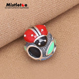 925 Silver Ladybug & Flower Charms Bead for Bracelets