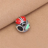 925 Silver Ladybug & Flower Charms Bead for Bracelets