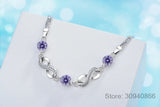 925 Silver Infinity Link Adjustable Women Bracelet SCB037