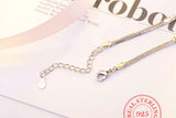 925 Silver Endless Love Infinity Chain Link Bracelet SCB037
