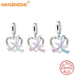 925 Silver Forever In My Heart Dangle Charm Bead for Bracelet Necklace