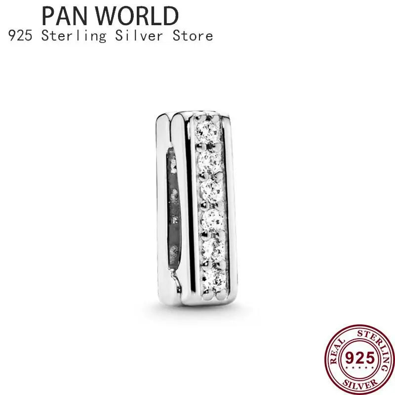 925 Silver Eternal Love Shining Crown Clip for Women's Watch Bracelet