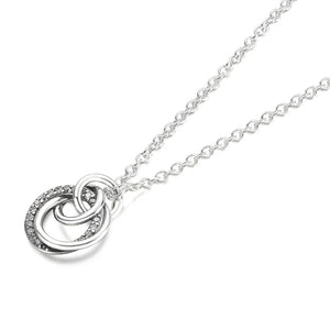925 Silver Family Encircled Pendant Necklace Women Bead Charm Gift