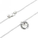 925 Silver Family Encircled Pendant Necklace Women Bead Charm Gift