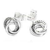 925 Silver Family Always Stud Earrings For Women