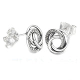 925 Silver Family Always Stud Earrings DIY Jewelry Gift