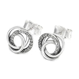 925 Silver Family Always Stud Earrings For Women