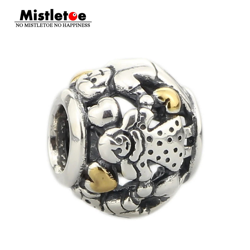 925 Sterling Silver Family Forever Charm Bead for Bracelet