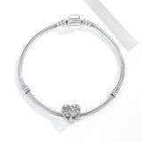 925 Silver Family Tree Beads Personalized Photo Heart Charm