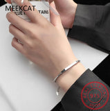 925 Silver Arc Box Chain Bracelet for Women Party Wedding Jewelry