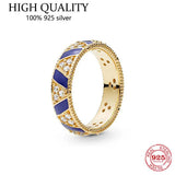 925 Sterling Silver Daisy Bee Love Pan Ring for Women